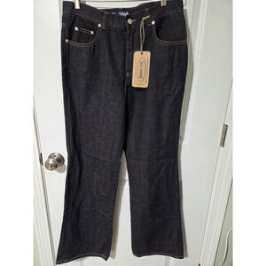 AC 3998 Vintage Wash Jeans Size 14 Straight wide Leg Mid Rise Style AMC-0523 New